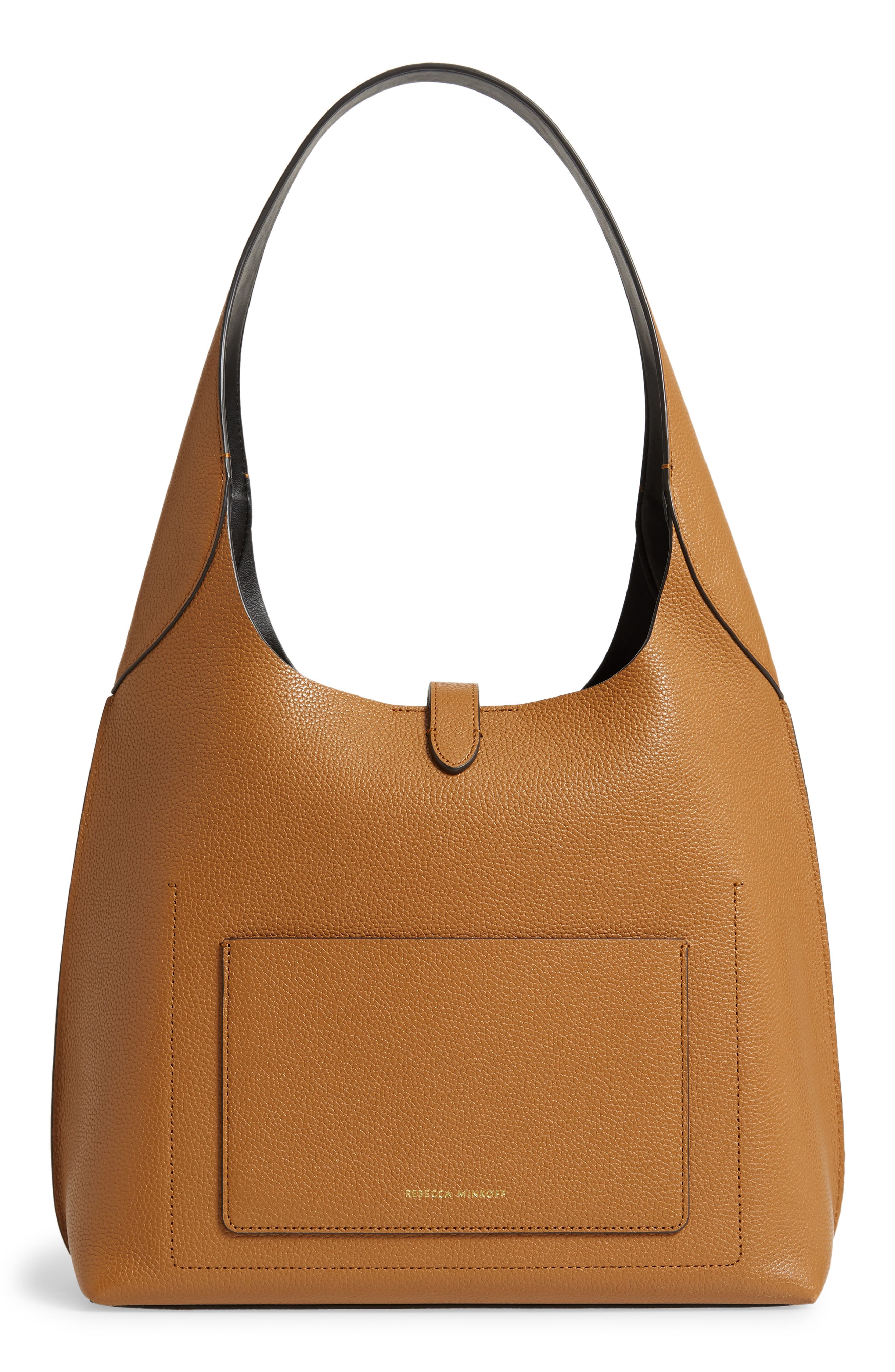 Megan Leather Hobo Bag, Alternate, color, CARAMELLO