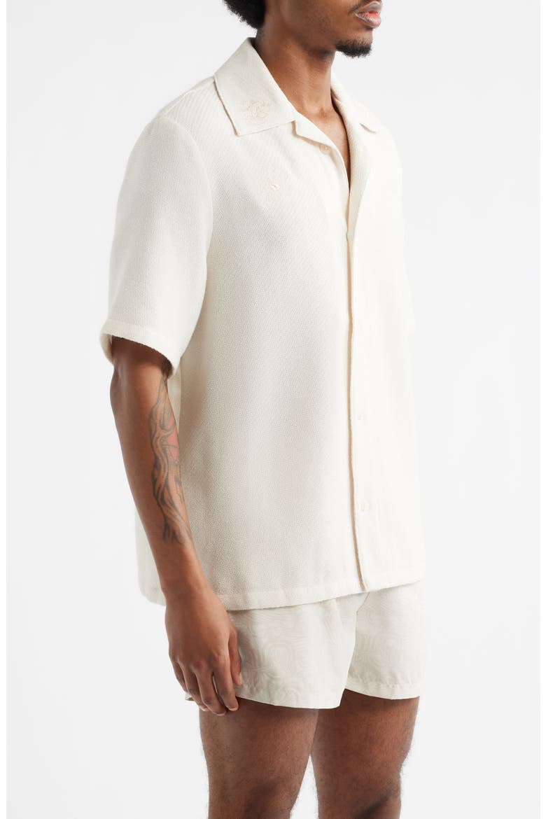 Daybreak Embroidered Camp Shirt, Alternate, color, CREAM