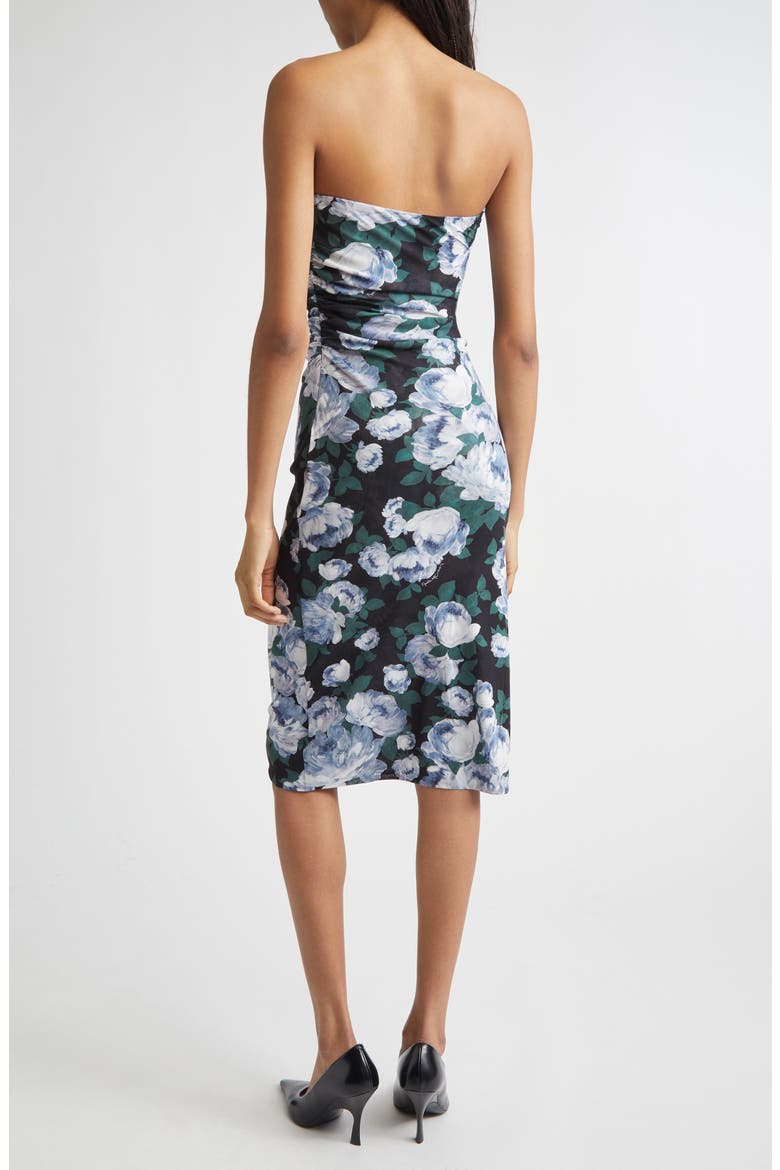 Bunch of Roses Strapless Mesh Dress, Alternate, color, MULTICOLOR