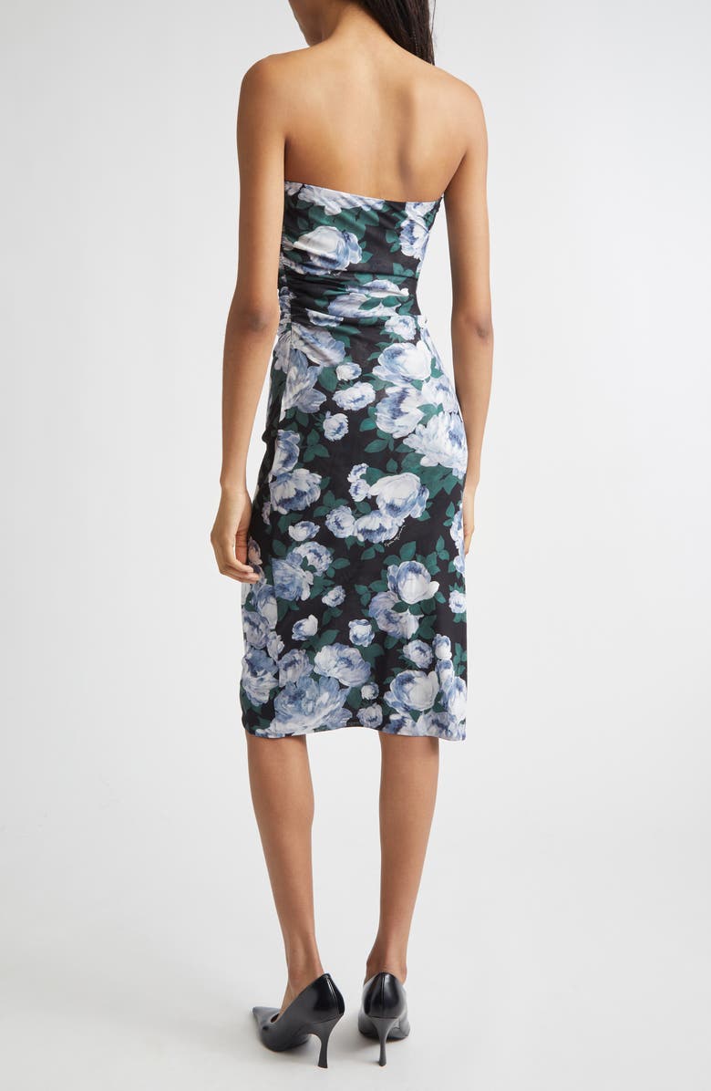 Stella McCartney Bunch of Roses Strapless Mesh Dress, Alternate, color, Multicolor