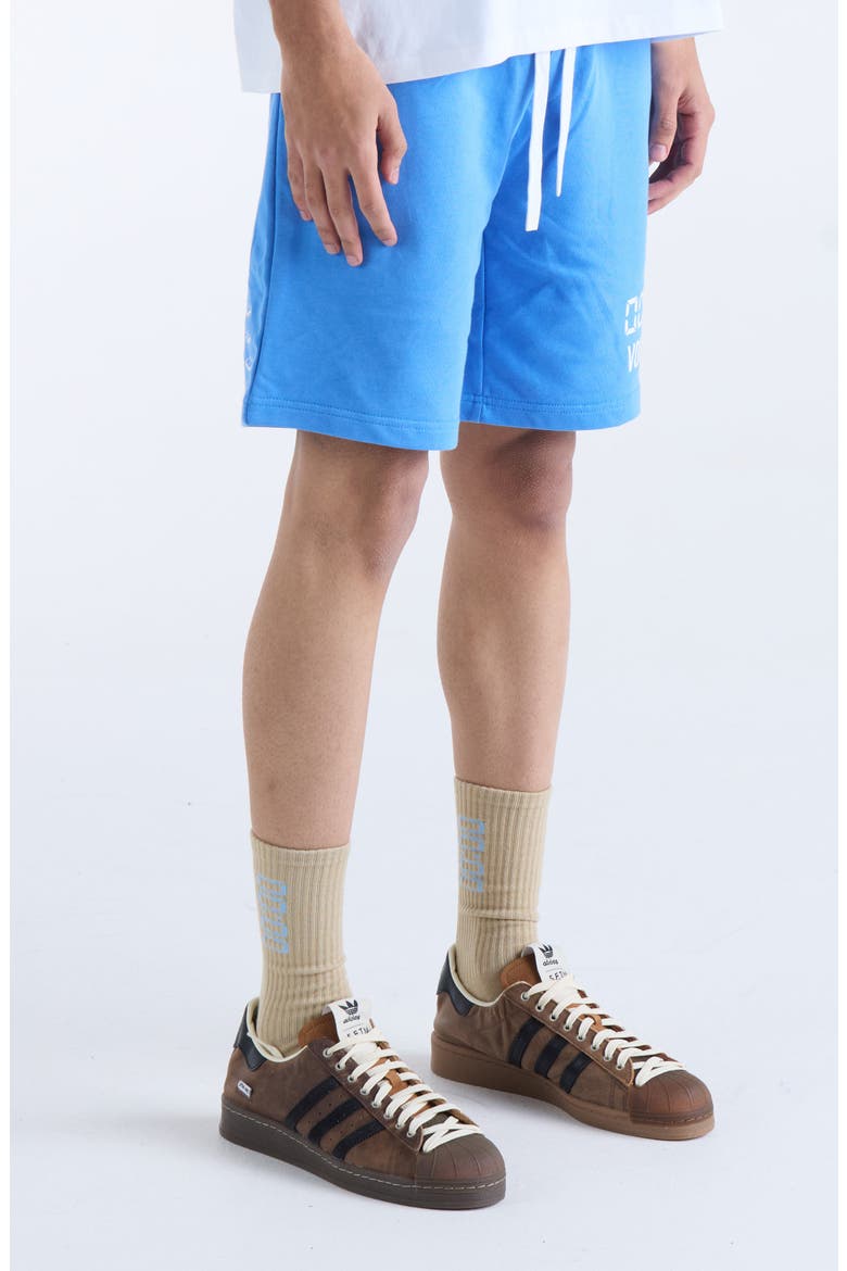 Us Against Time Cotton Fleece Drawstring Shorts, Alternate, color, BRIGHT BLUE