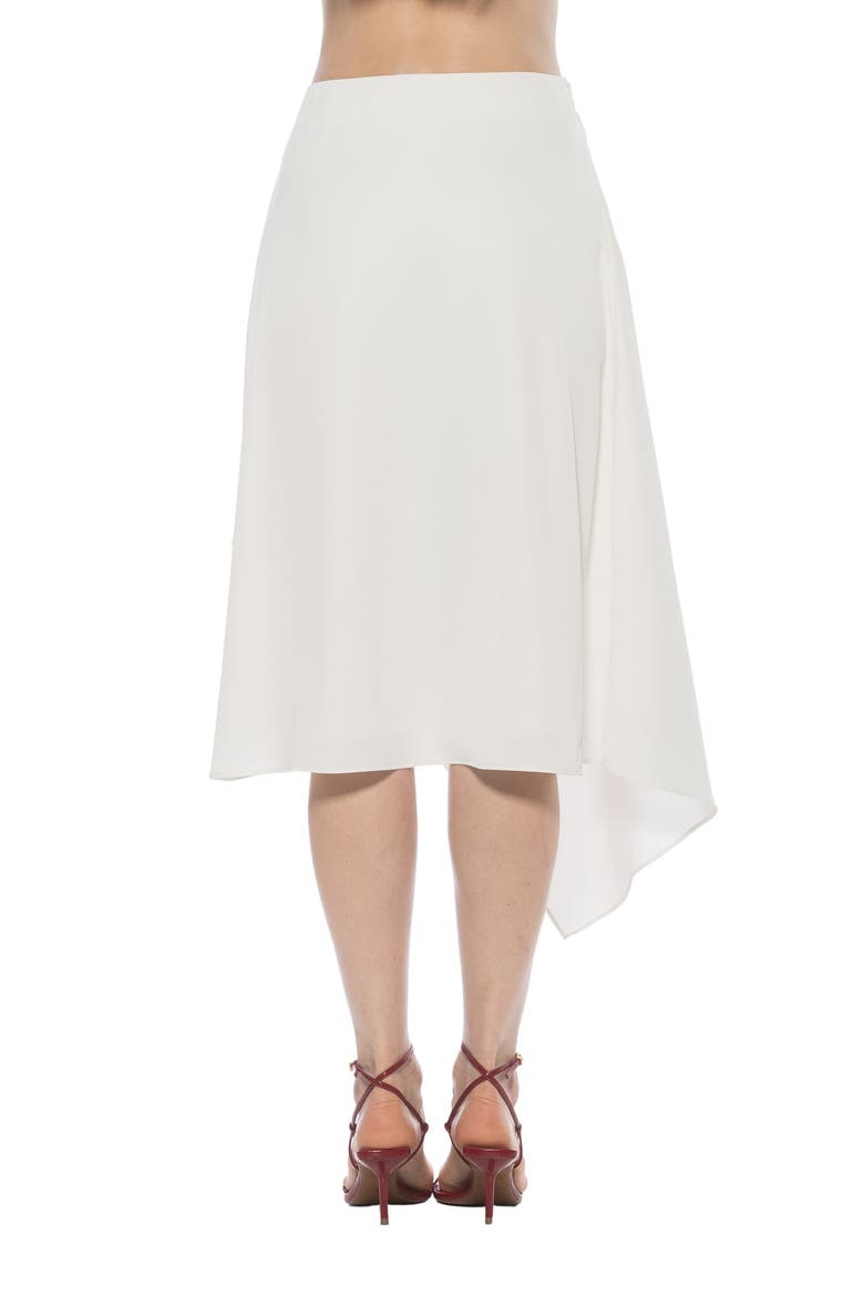 Jess Asymmetric Midi Skirt, Alternate, color, IVORY