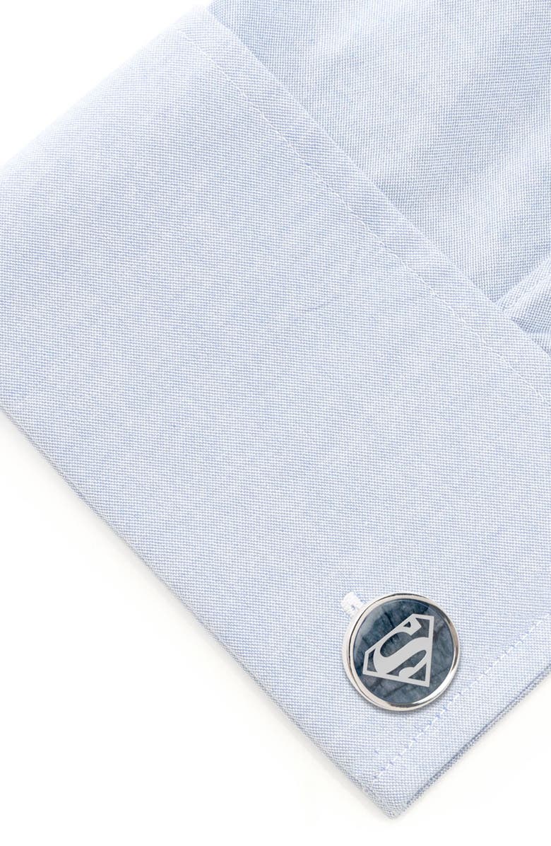 Cufflinks, Inc. Superman Cuff Links, Alternate, color, Silver