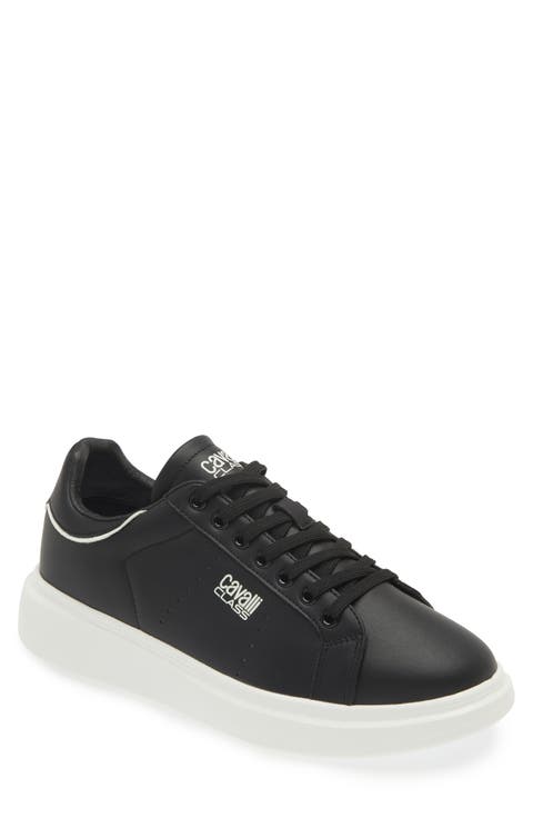 Cavalli Class Metallic Trim Low Top Sneaker (Men)