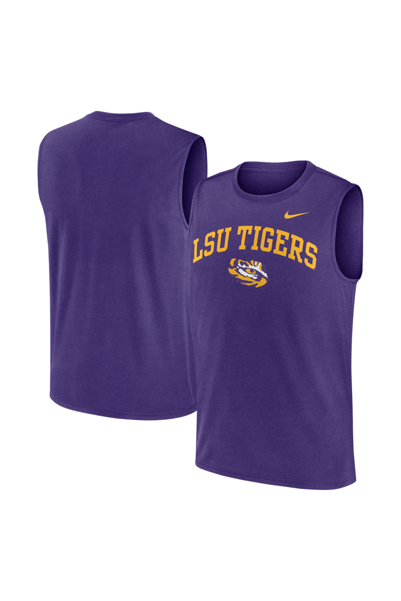 Men's Nike Purple LSU Tigers Primetime Legend Arch Dri-FIT Muscle Tank Top, Main, color, Purple