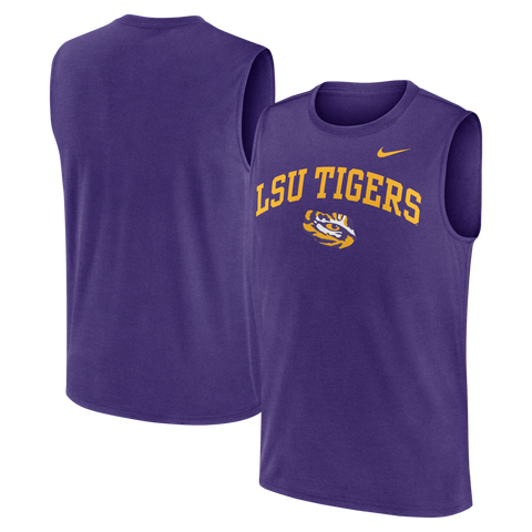 Men's Nike Purple LSU Tigers Primetime Legend Arch Dri-FIT Muscle Tank Top