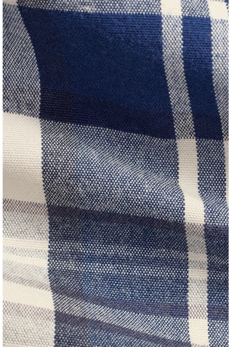 Classic Fit Brushed Plaid Cotton Button-Down Oxford Shirt, Alternate, color, OFF WHITE NAVY MULTI