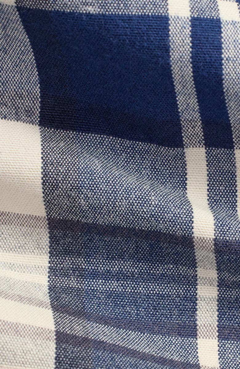 Polo Ralph Lauren Classic Fit Brushed Plaid Cotton Button-Down Oxford Shirt, Alternate, color, Off White Navy Multi