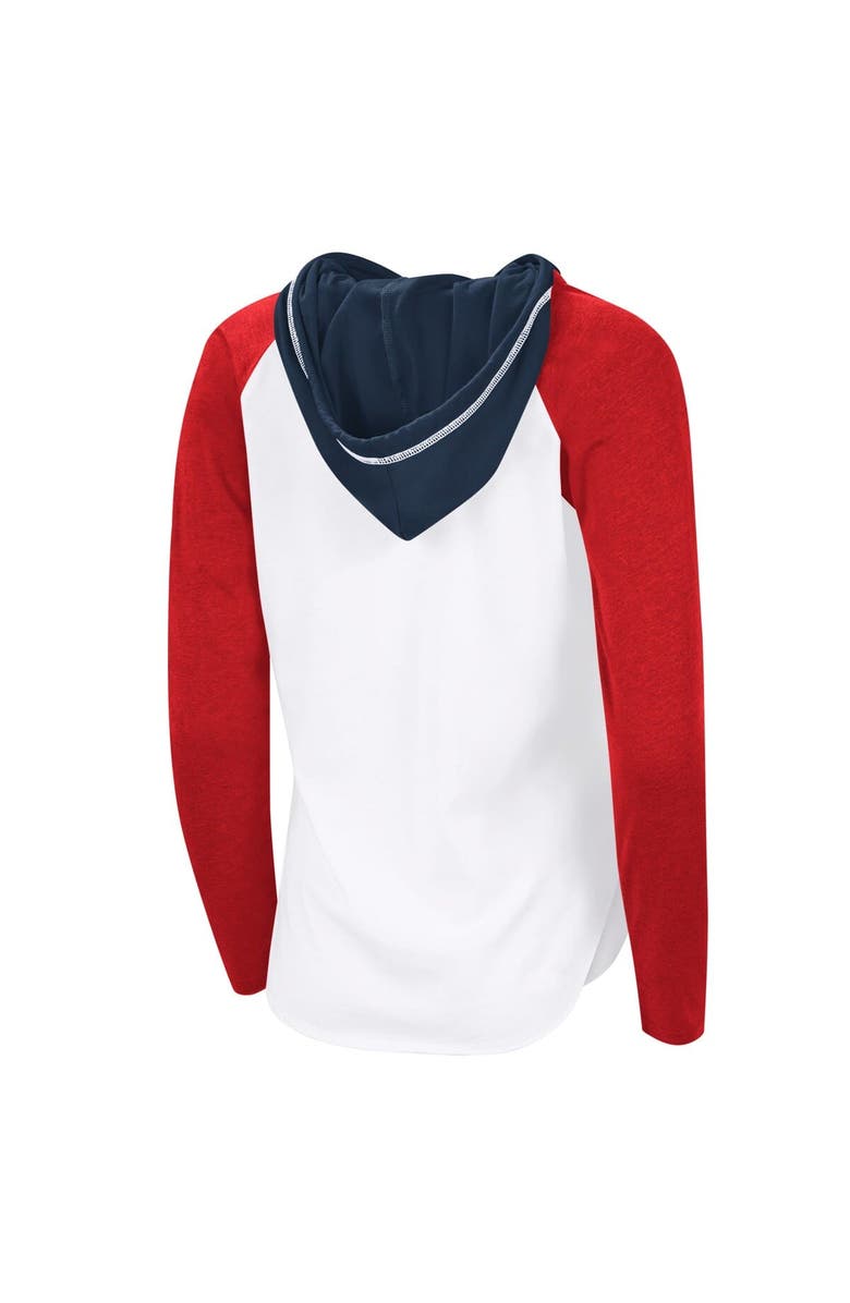 G-III 4HER BY CARL BANKS Women's G-III 4Her by Carl Banks  White Washington Capitals VIP Raglan Long Sleeve Hoodie T-Shirt, Alternate, color, White