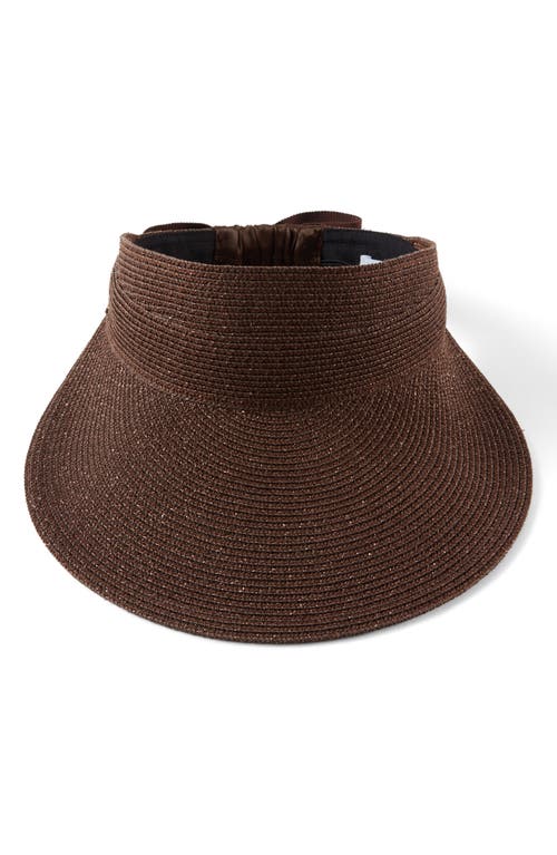 Eugenia Kim Ricky Woven Visor In Chocolate