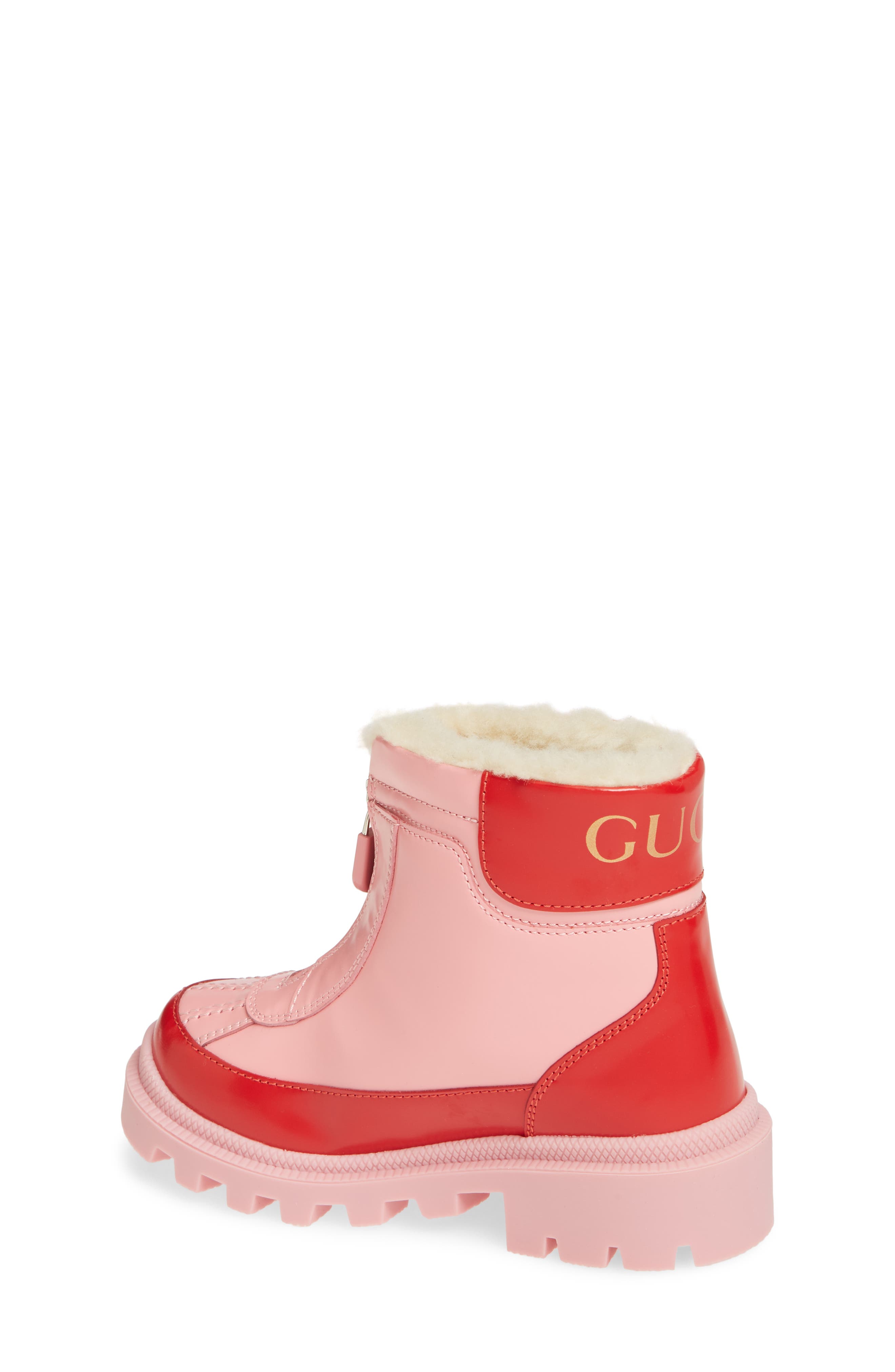 Gucci Cree Faux Fur Lined Boots, Alternate, color, 