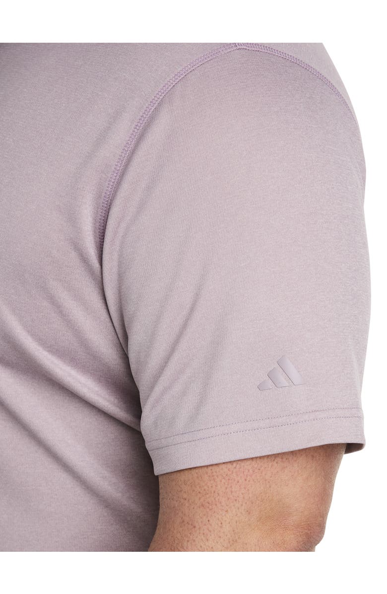 adidas Big & Tall Heat Ready Heather Polo Shirt, Alternate, color, Preloved Fig