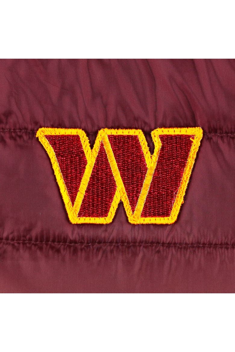Women's The Wild Collective Burgundy/Gold Washington Commanders Color Block Full-Zip Puffer Jacket, Alternate, color, Burgundy