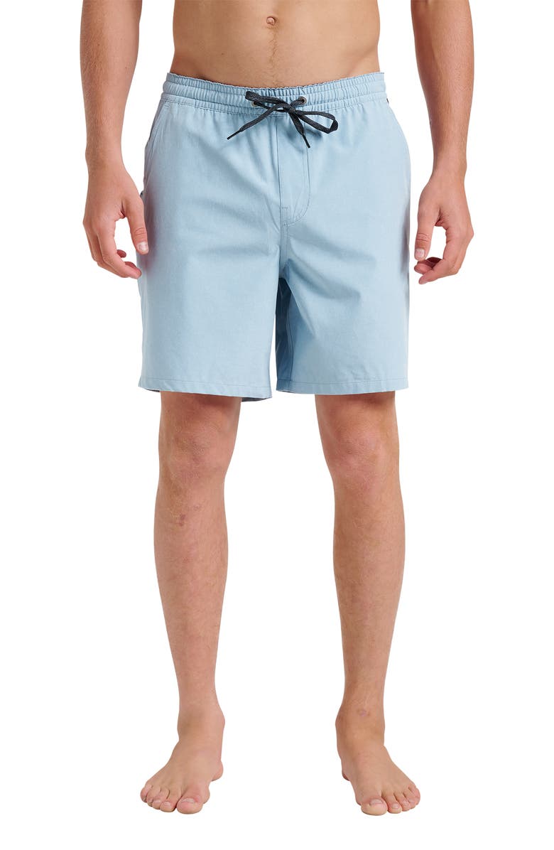 Quiksilver Taxer Heather Amphibian 18 Hybrid Shorts, Main, color, Ashley Blue