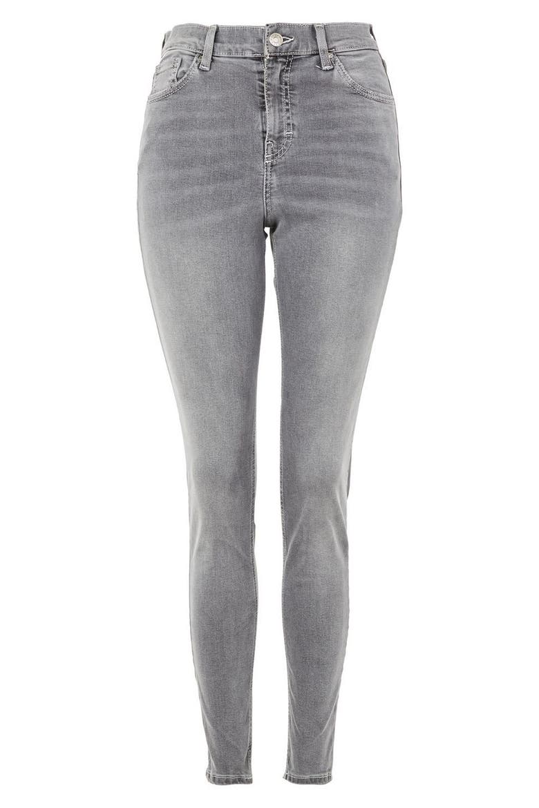 Jamie High Waist Ankle Skinny Jeans, Alternate, color, GREY