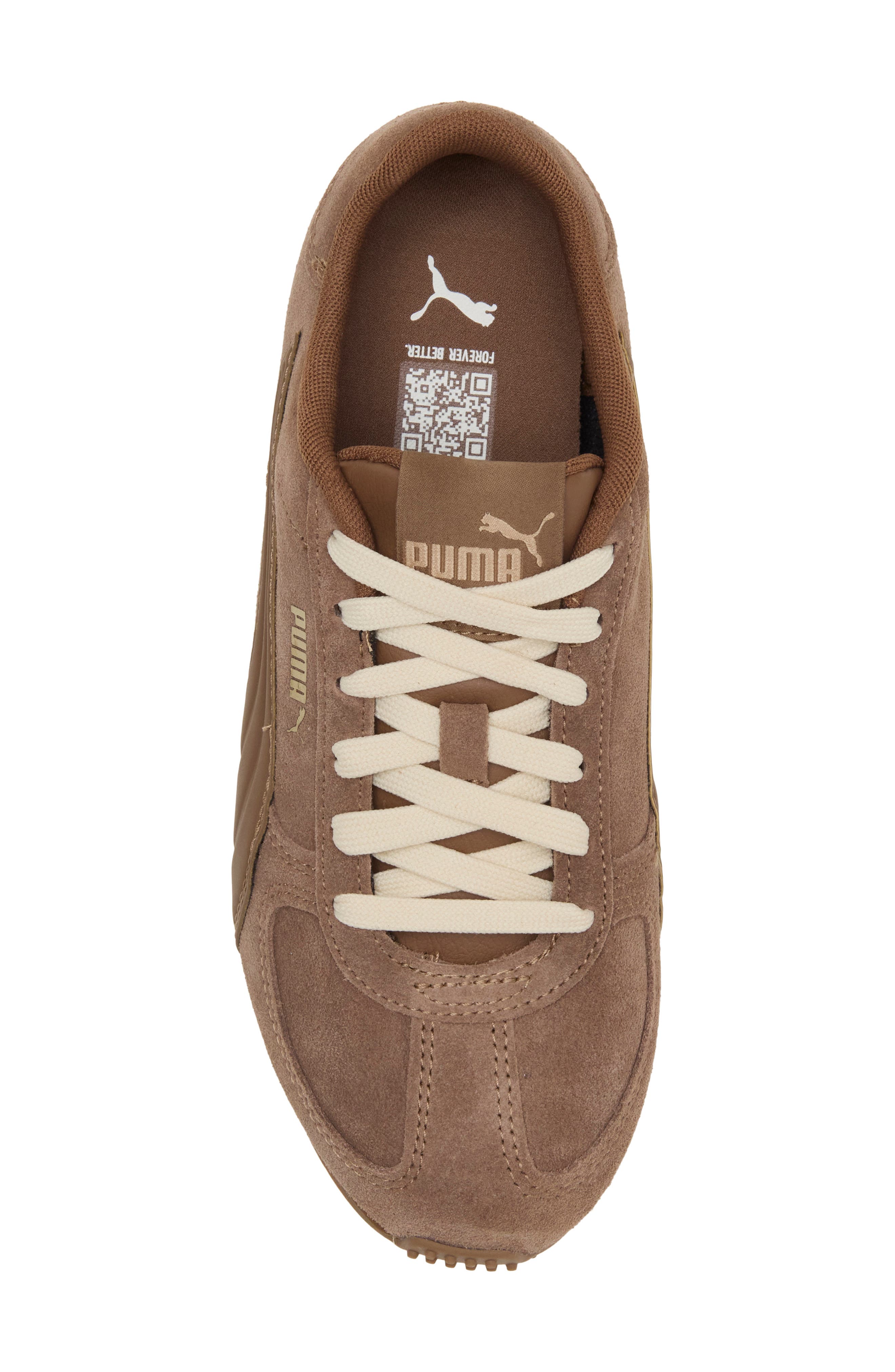 ST Track Leather Sneaker, Alternate, color, HAUTE COFFEE/ SNOW/ GOLD
