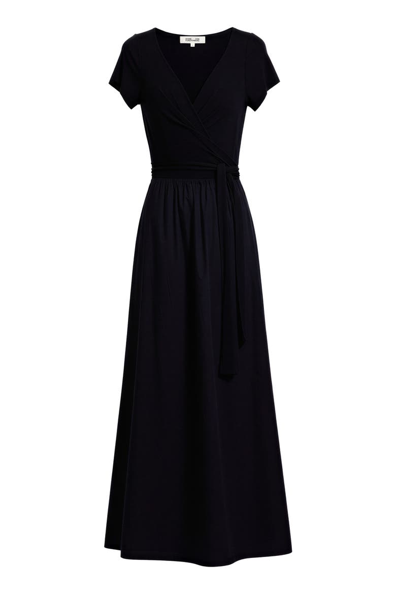 Elena Mixed Media Fit & Flare Dress, Alternate, color, BLACK