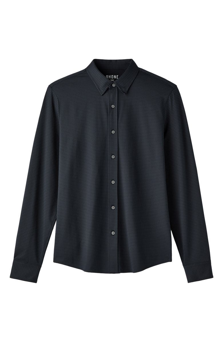 Rhone Commuter Slim Fit Button-Up Shirt, Alternate, color, Dark Plum Check