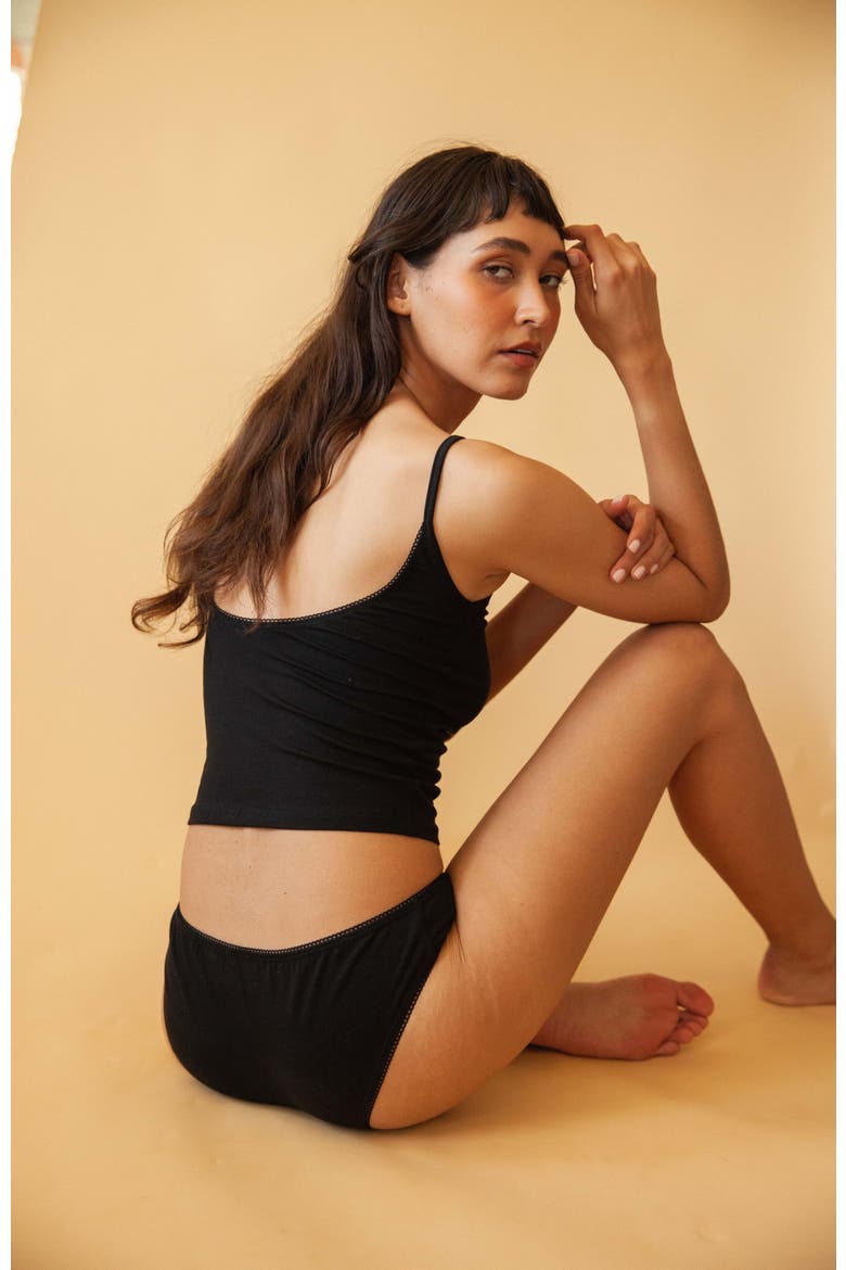 Scoop Back Cami, Alternate, color, Onyx