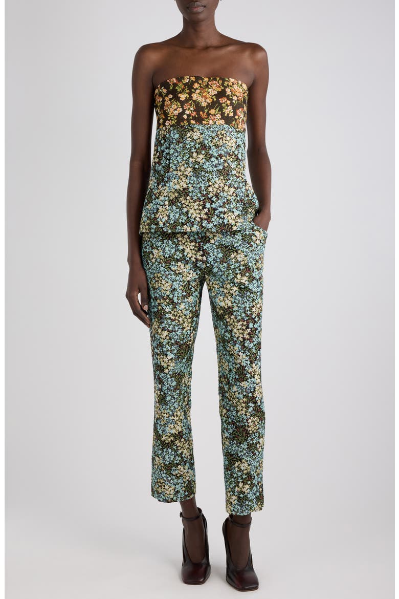 Posy Floral Motif Ankle Pants, Alternate, color, SKY