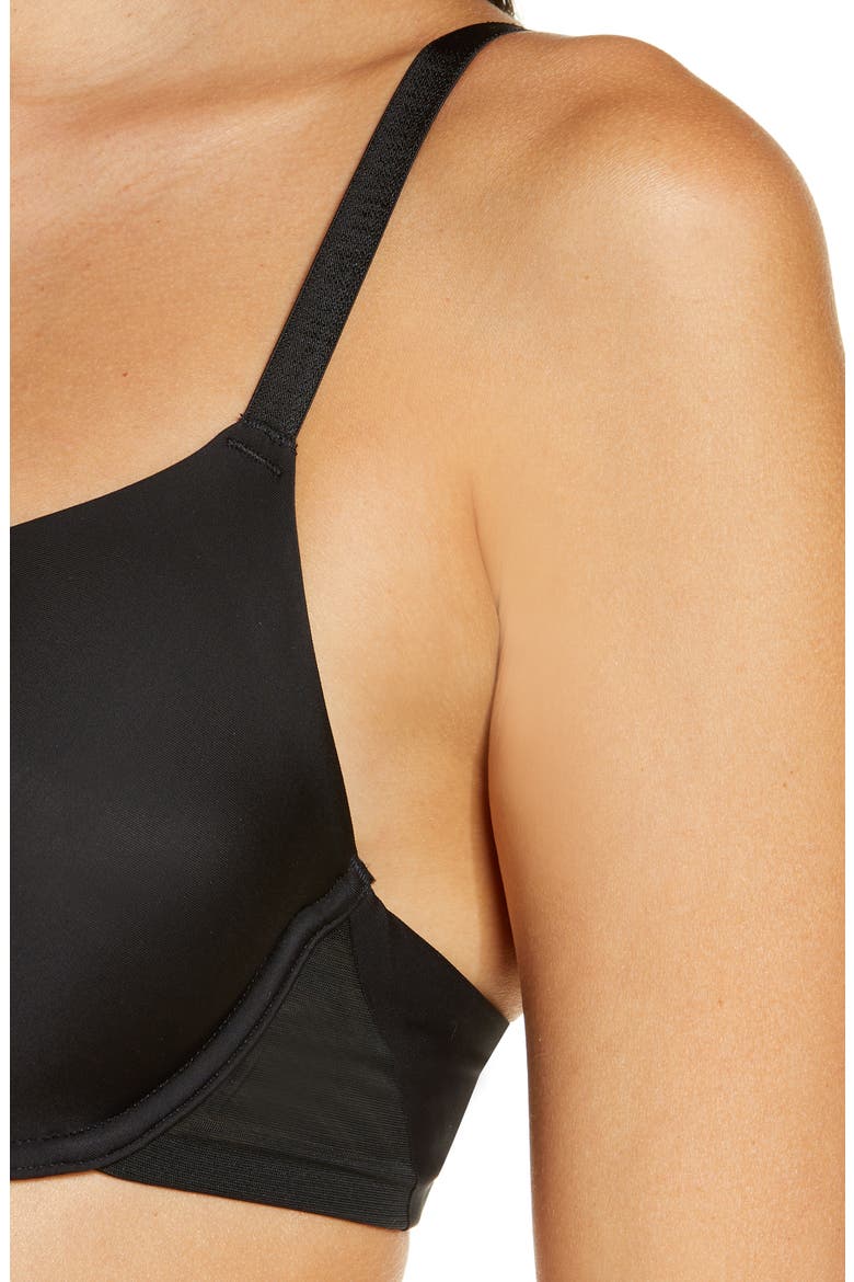 Multiposition Unlined Bra, Alternate, color, BLACK