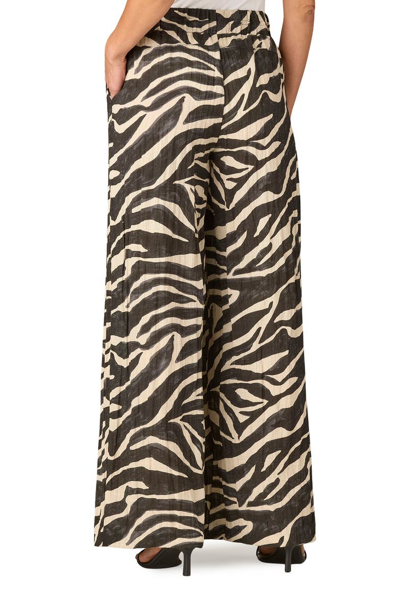 Glider Skyrise Pleated Palazzo Pants, Alternate, color, CHARCOAL/ ECRU