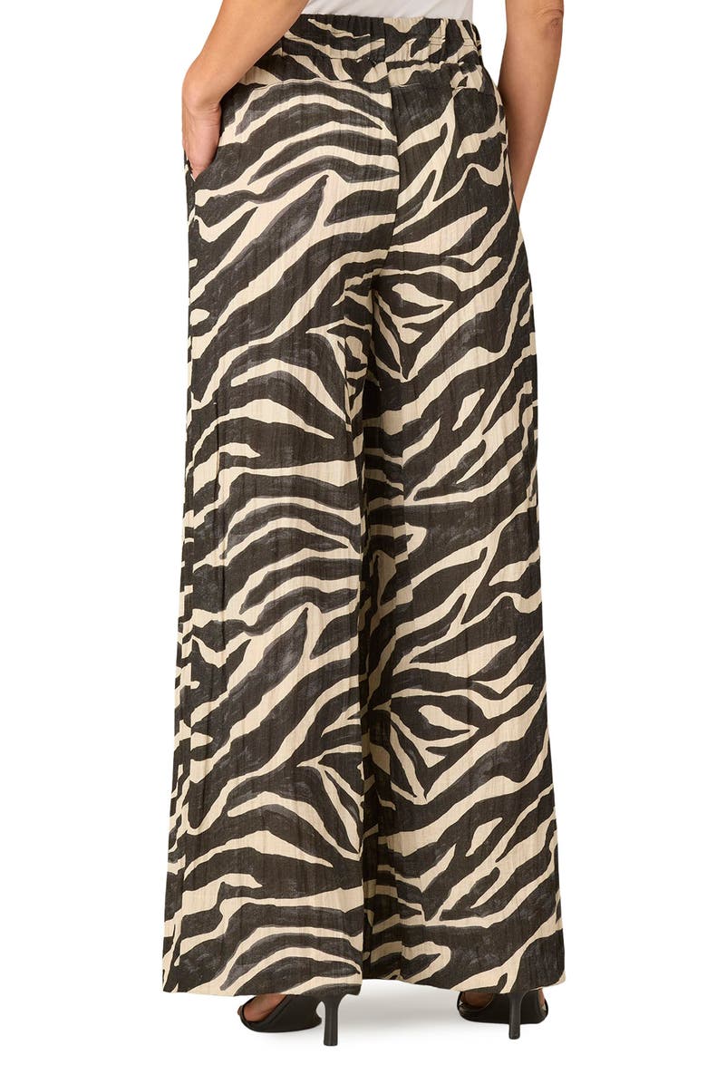 Wit & Wisdom Glider Skyrise Pleated Palazzo Pants, Alternate, color, Charcoal/ Ecru