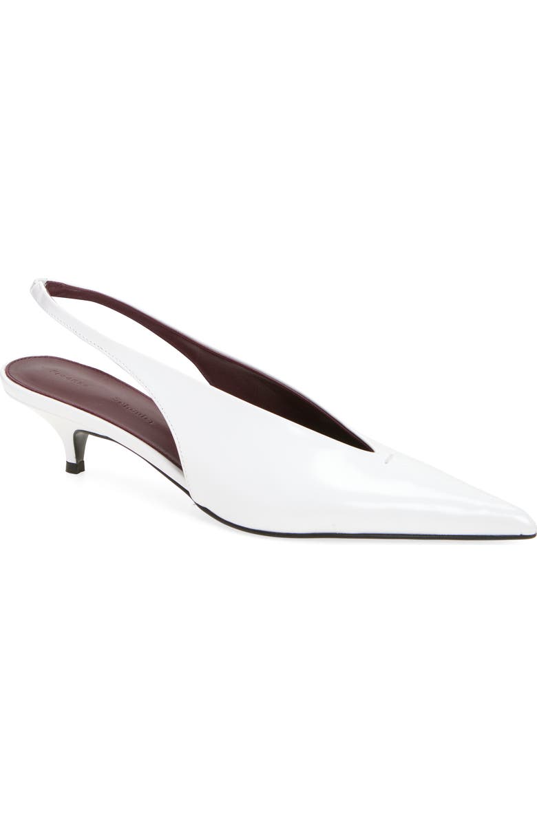 Proenza Schouler Slash Pointed Toe Slingback Pump, Main, color, White