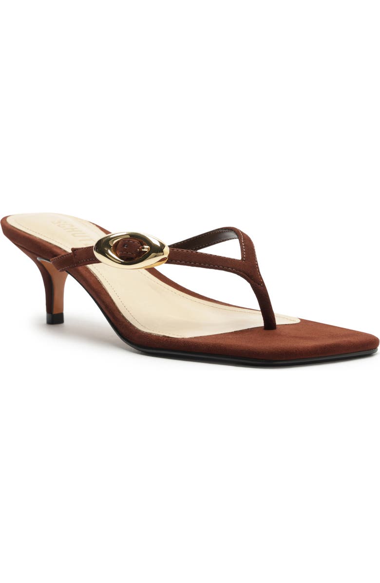 Schutz Miriam Slide Sandal, Main, color, Chestnut Brown