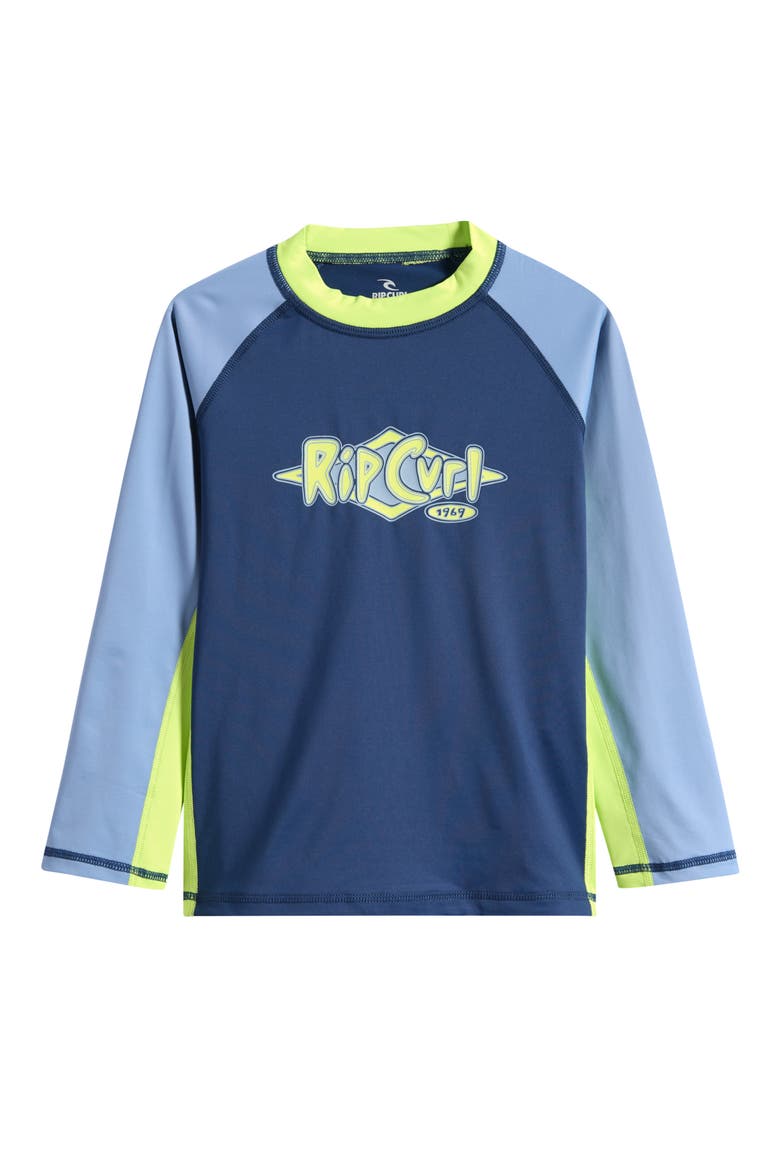 Kids' Ride the Wave Long Sleeve Rashguard, Main, color, LIGHT NAVY