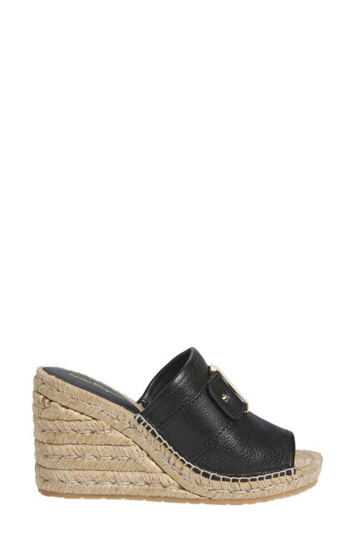 Ferragamo Espadrille Wedge Sandal In Black