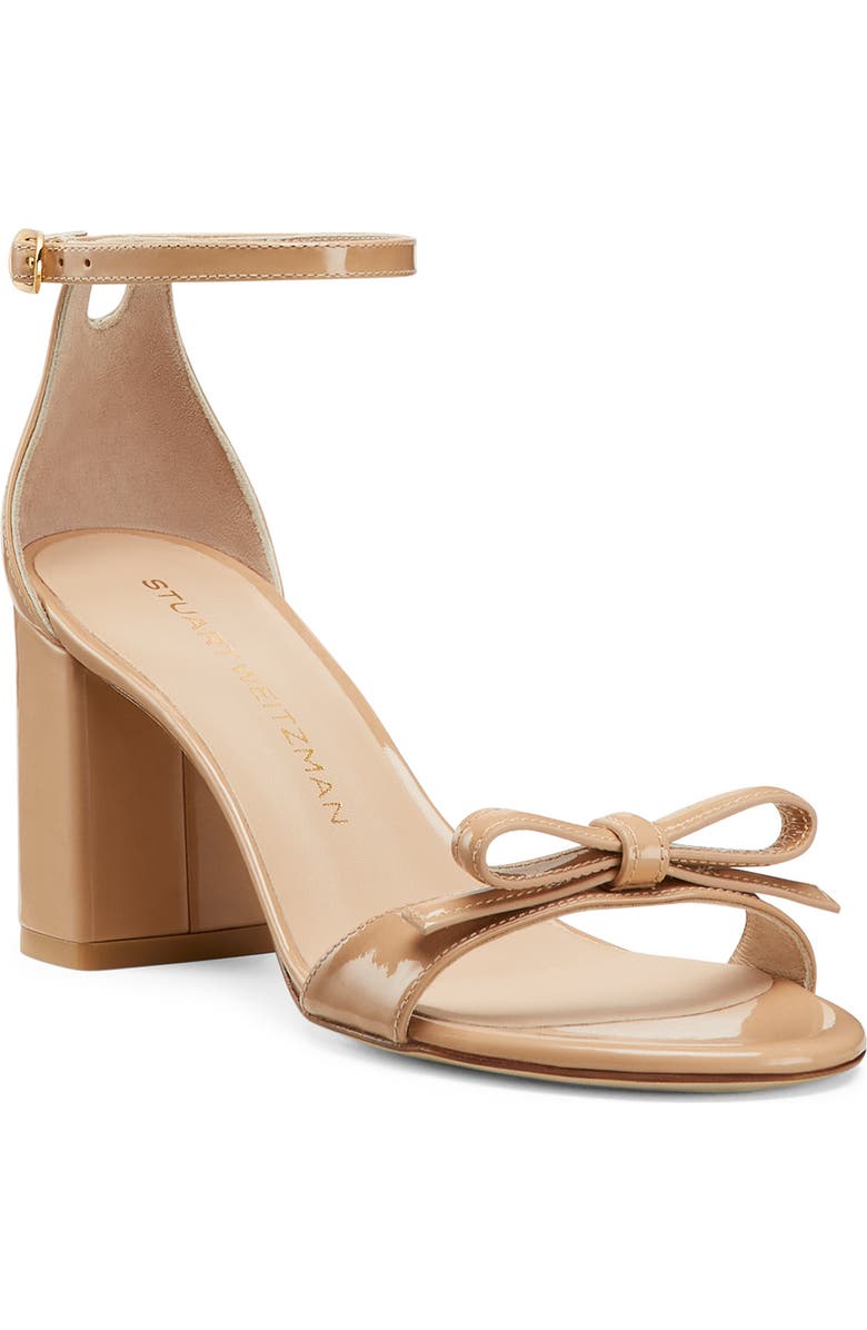 Stuart Weitzman Nudist Felicity Block 75 Sandal, Main, color, Adobe