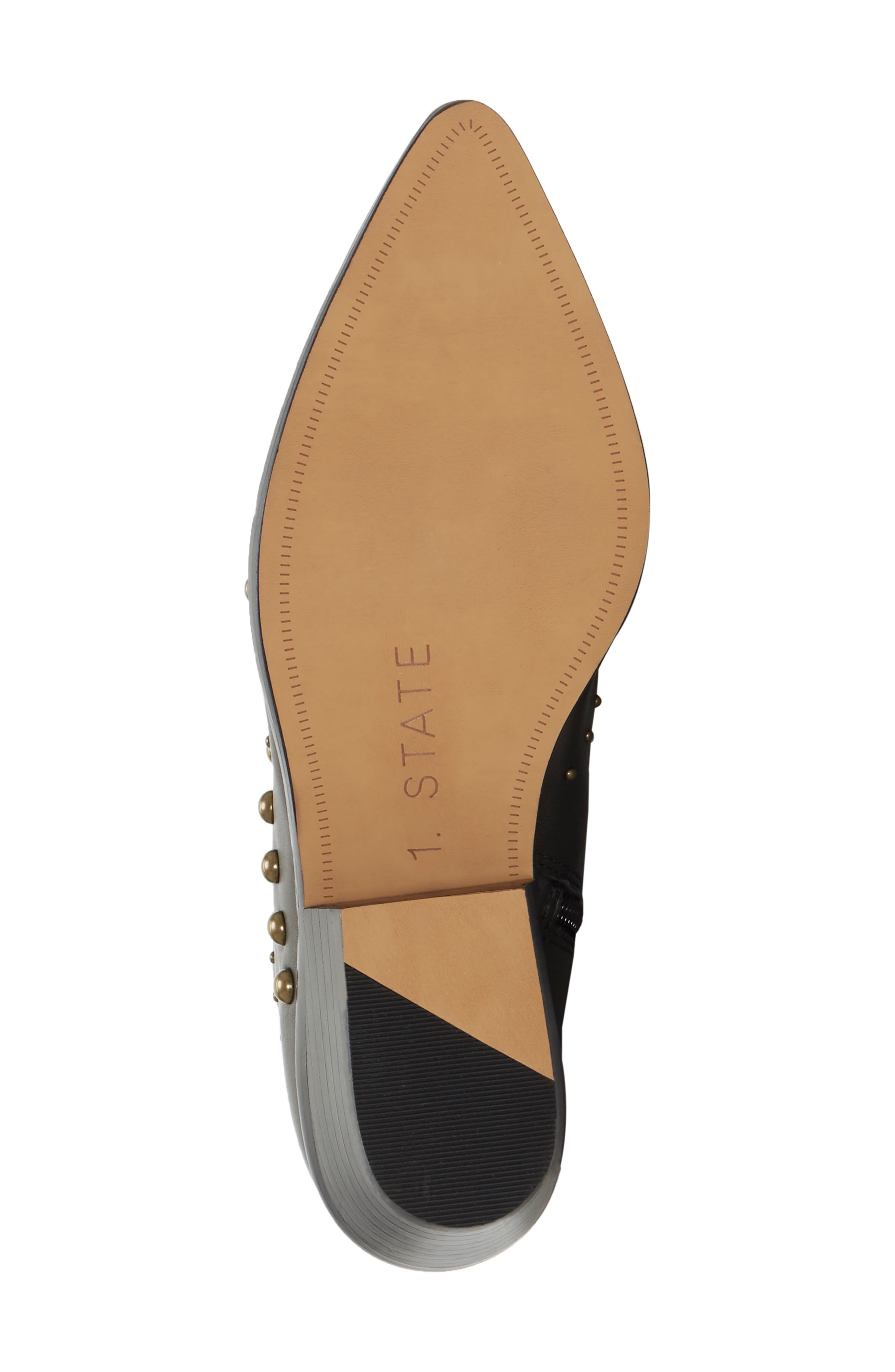 1.STATE Sobel Studded Bootie, Alternate, color, Black Leather
