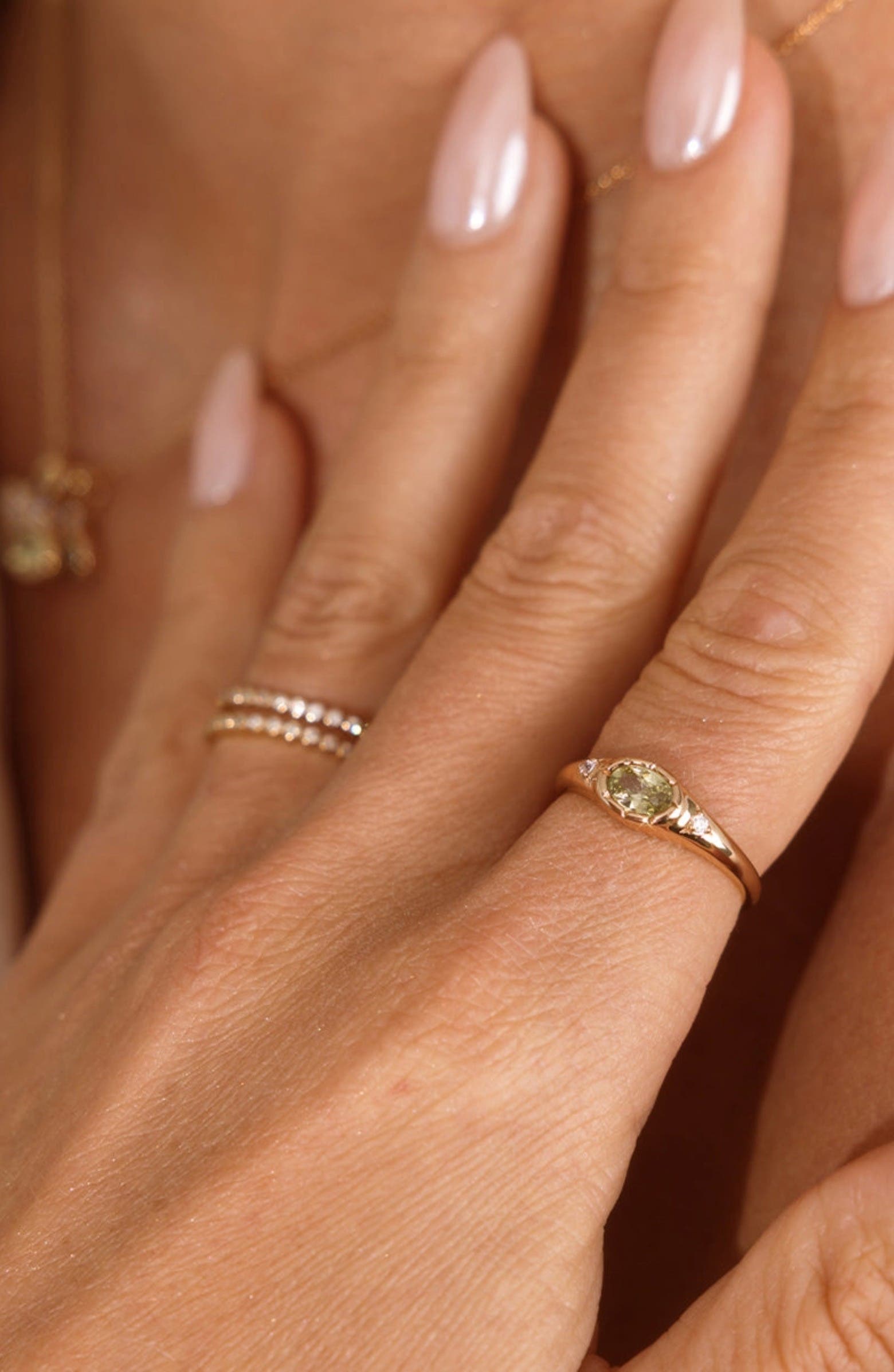 MADE BY MARY Oval Birthstone Signet Ring (Women) | Nordstrom