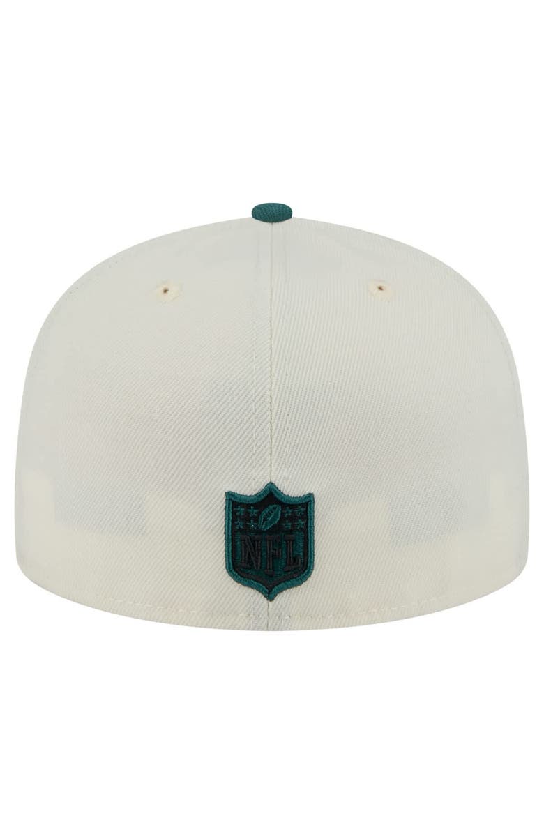 New Era Men's New Era  White/Midnight Green Philadelphia Eagles  Main 59FIFTY Fitted Hat, Alternate, color, 
