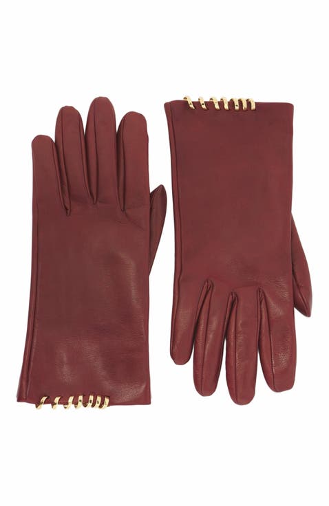 Melodie Leather Gloves By Lanvin