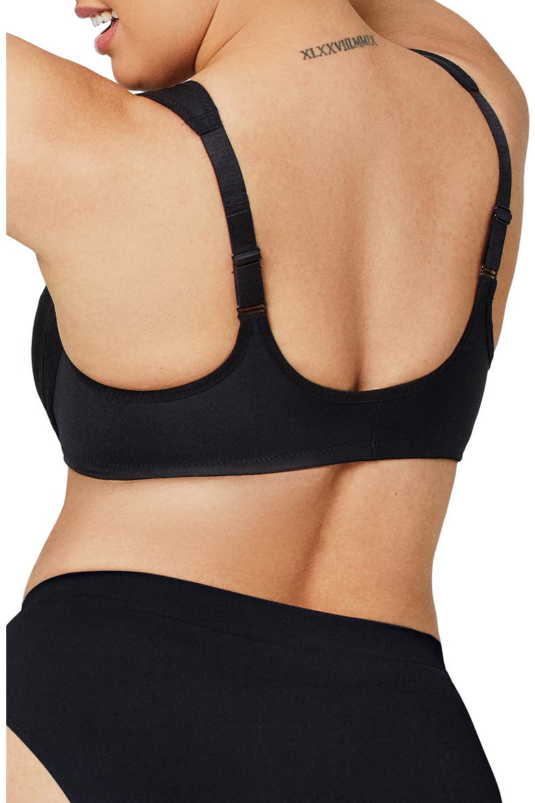 WonderWire® Front Close Underwire Bra, Alternate, color, BLACK