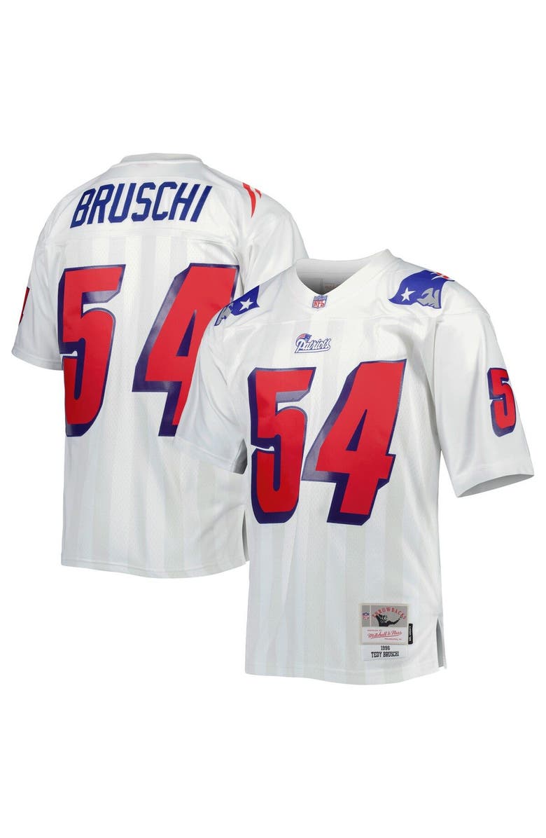 Mitchell & Ness Men's Mitchell & Ness Tedy Bruschi White New England Patriots Legacy Replica Jersey, Alternate, color, 