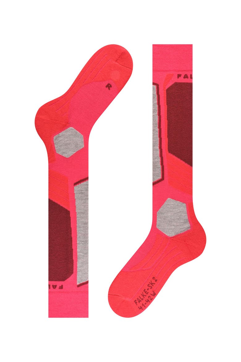 SK2 Intermediate Ski Socks, Alternate, color, Rose