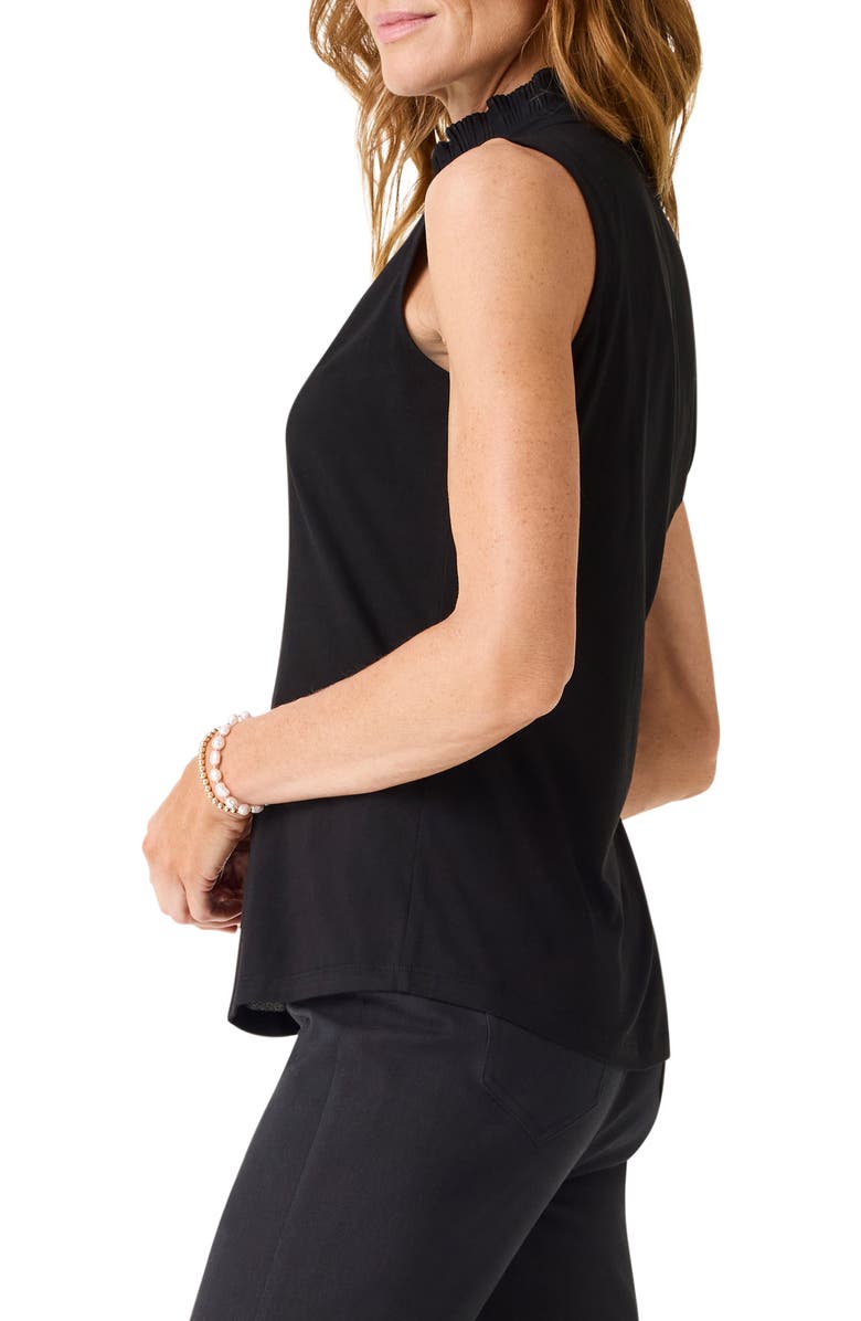 NIC+ZOE Mixed Media Pleat Neck Sleeveless Top, Alternate, color,