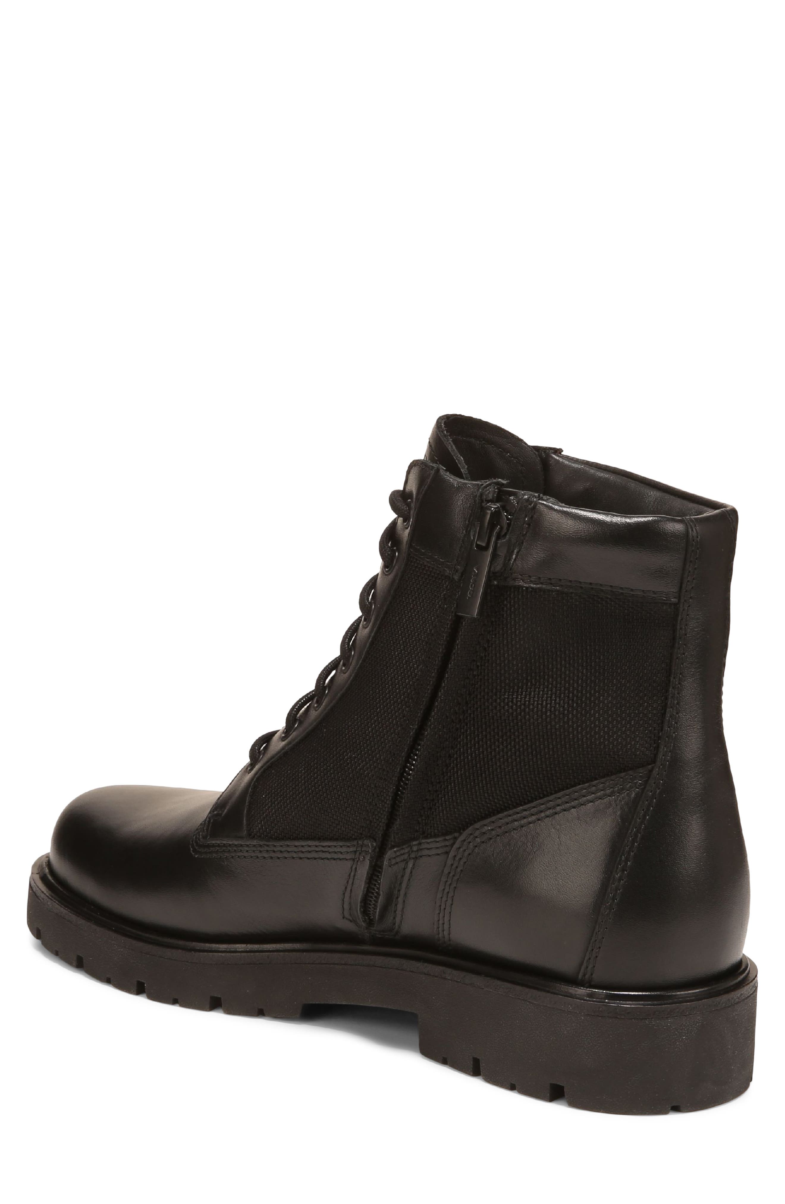 Lennox Leather Combat Boot, Alternate, color, BLACK LEATHER