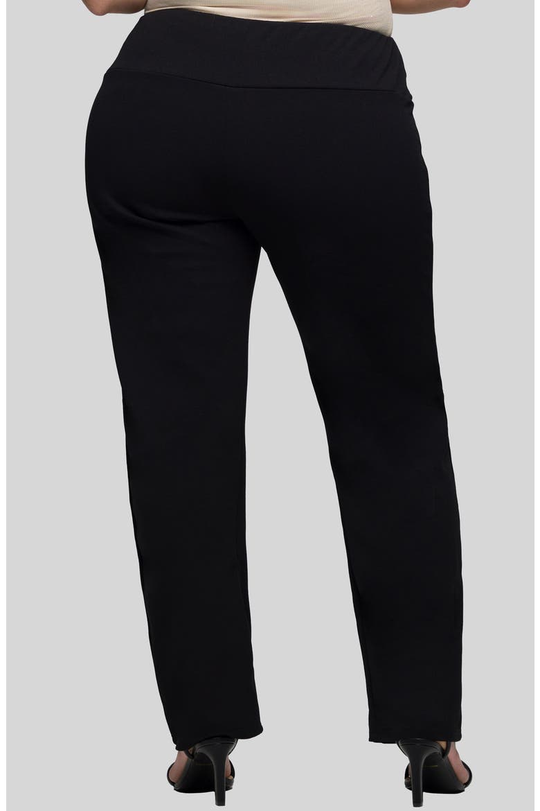 High Waist Straight Leg Pants, Alternate, color, BLACK