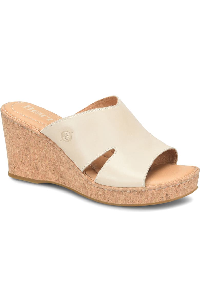 Børn Sorine Platform Wedge Sandal, Main, color, Cream Leather