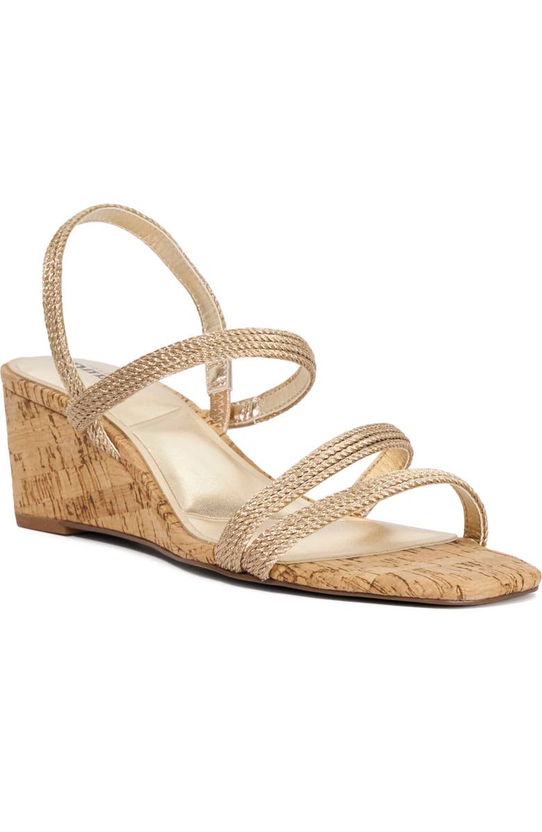 Dune London Kalia Wedge Sandal, Main, color, Gold