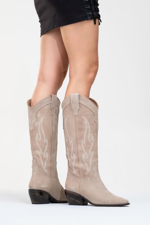 Forever & Always Shoes Pietro Leather Western Knee High Boot In Brown