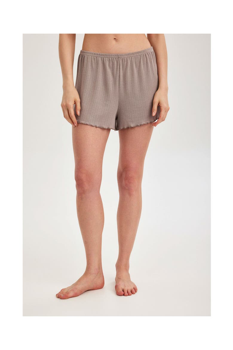 Summer Lounge Pointelle Shorts, Alternate, color, Mink