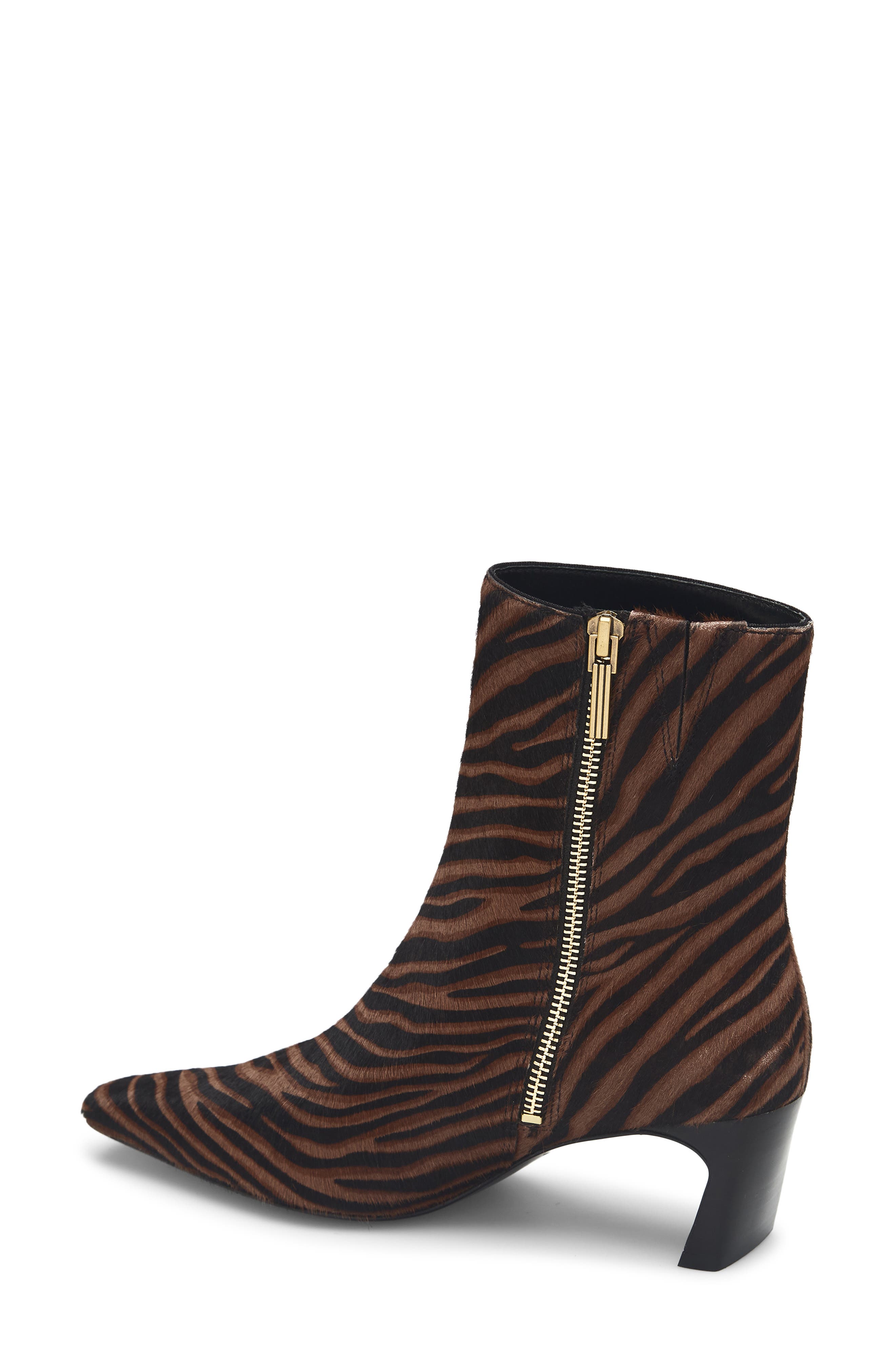 Kai Genuine Calf Hair Ankle Boot, Alternate, color, COFFEE ZEBRA CALF HAIR