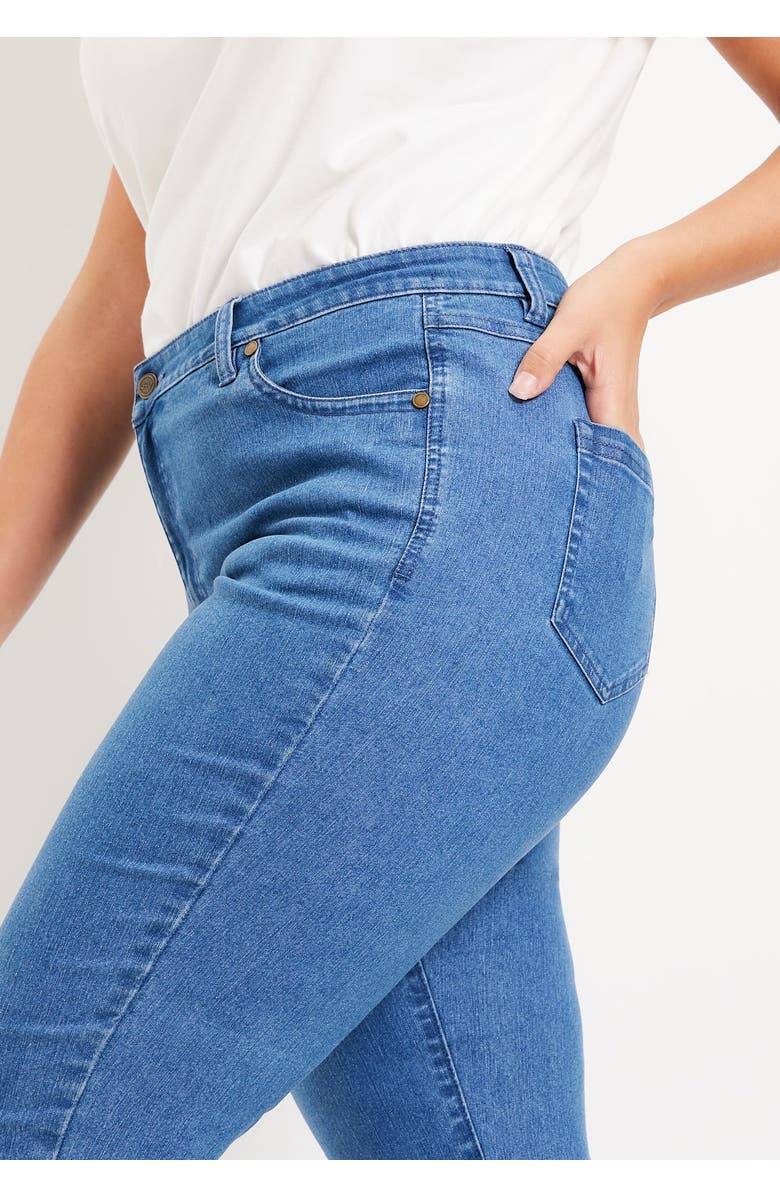 June + Vie Curvie Fit Straight-Leg Jeans, Alternate, color, Light Blue