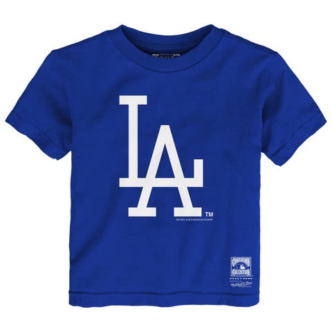 Toddler Mitchell & Ness  Royal Los Angeles Dodgers Retro Logo T-Shirt