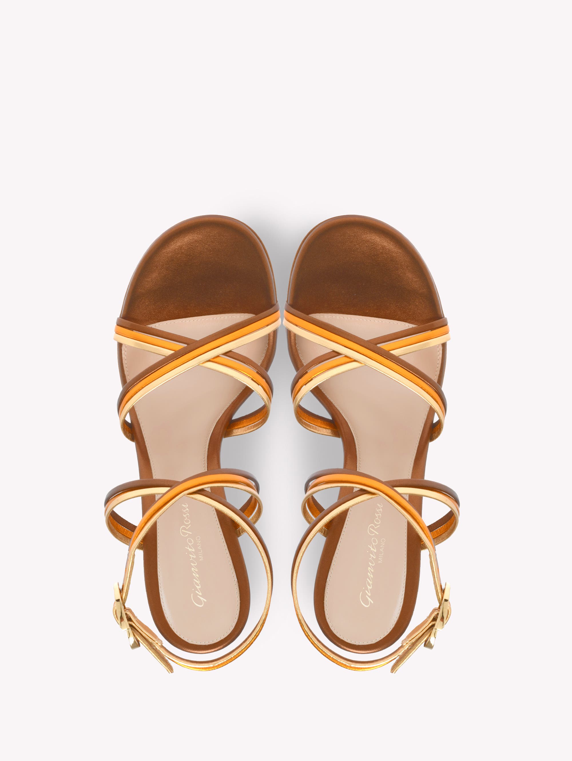 Gianvito Rossi Calissa Sandals, Alternate, color, Brown Nappa